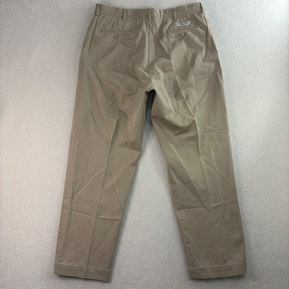 Vintage Polo Ralph Lauren Prospect Chino Pants Mens 35x29 Beige Preppy Trousers